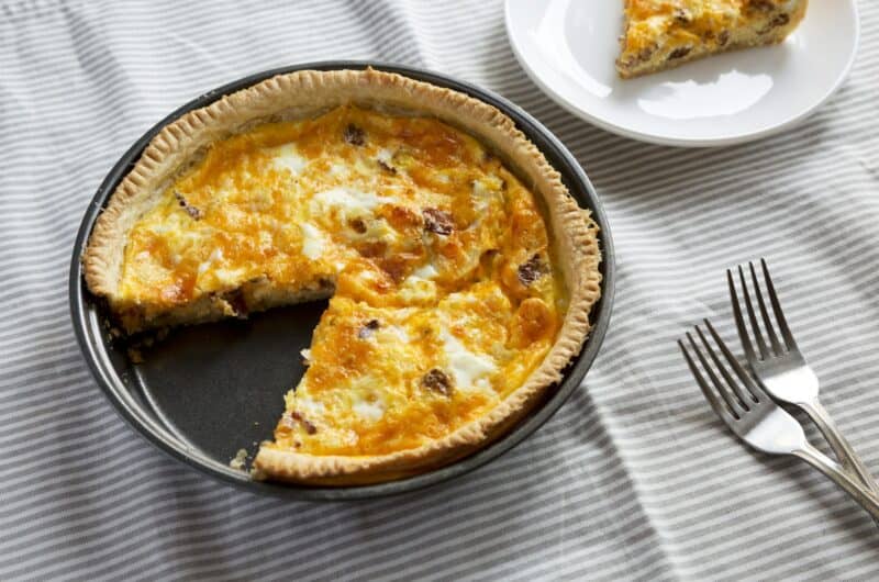 Recette de tarte aux poireaux et aux lardons à l'ancienne