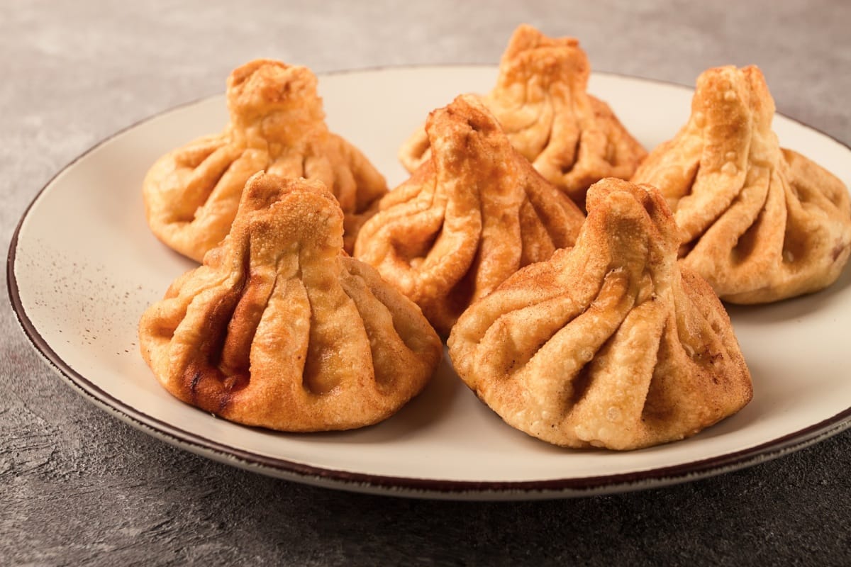 Khinkali frits, khinkali à la viande,
