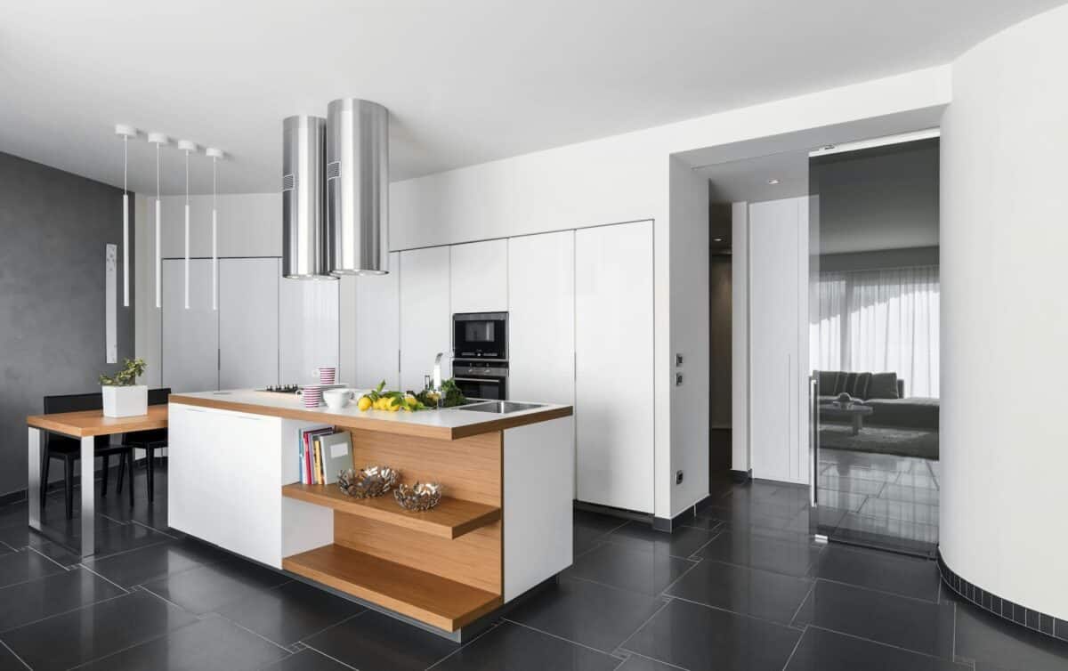 L'intérieur de la cuisine moderne