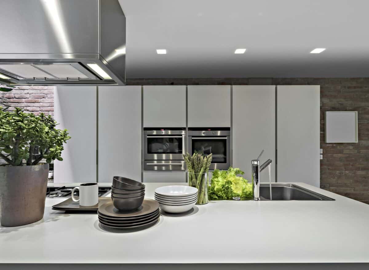 L'intérieur de la cuisine moderne