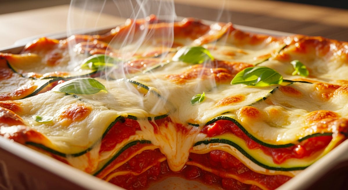 Lasagnes courgettes mozzarella