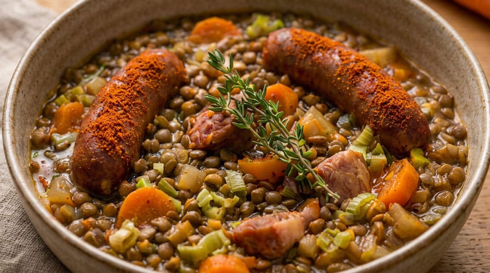 Lentilles à l'auvergnate