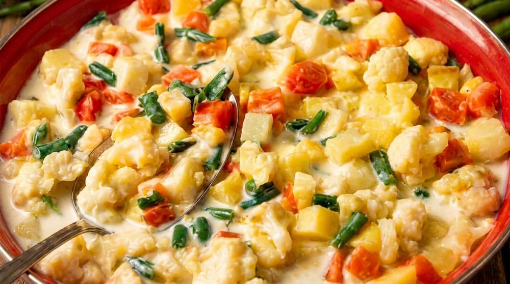 Macédoine de légumes à la crème