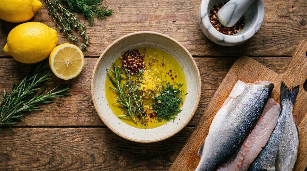 Marinade au citron pour poissons à griller