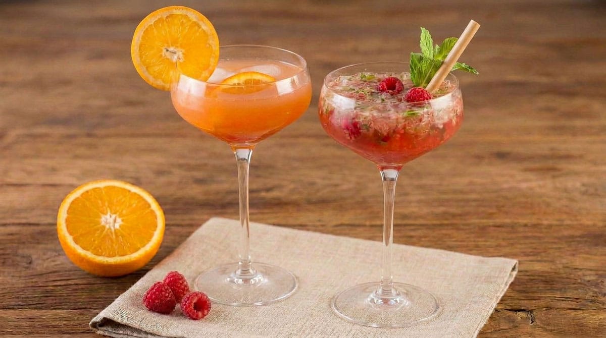 Mocktail aux fruits de l'été et Kombucha gingembre
