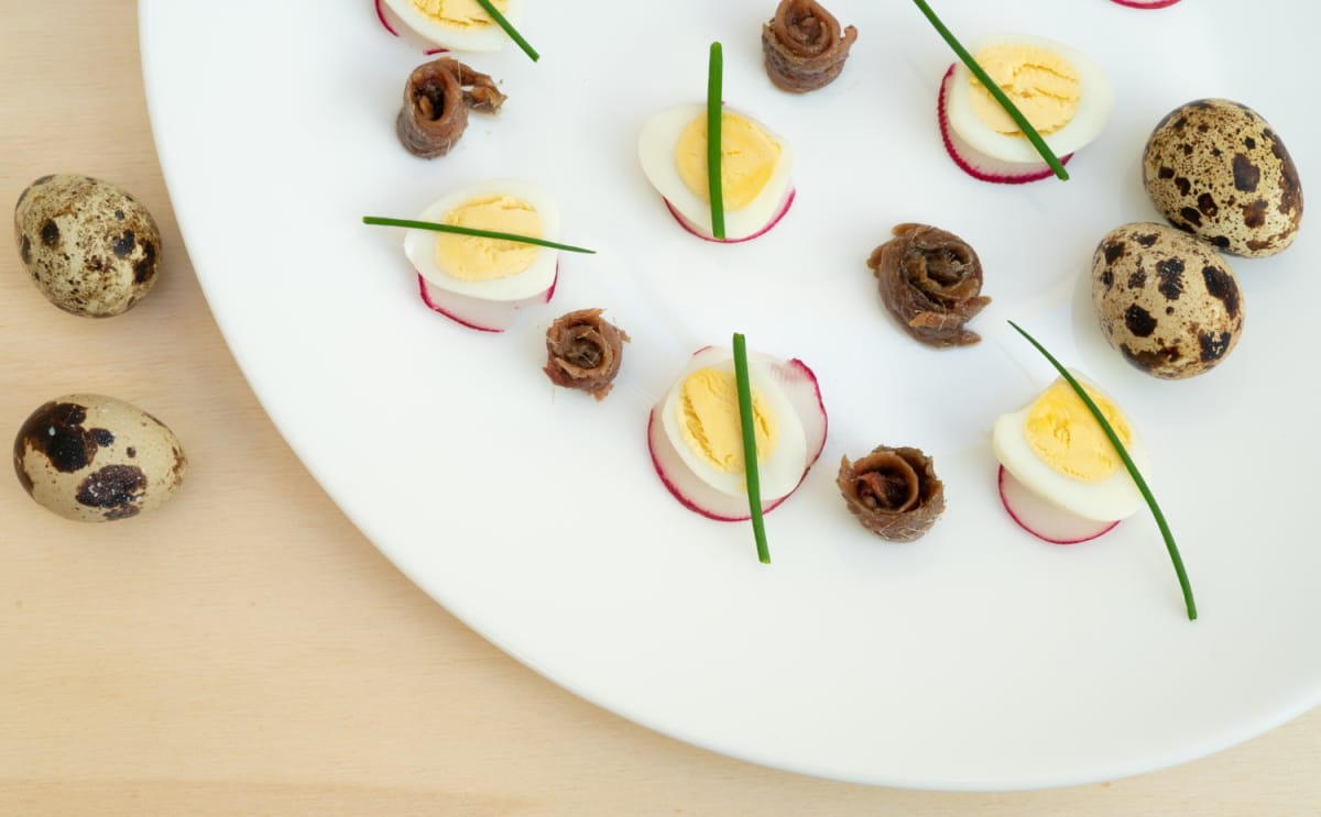 Oeufs de caille en apéritif