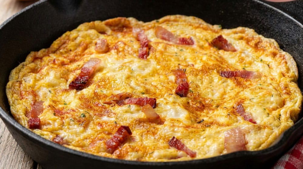 Omelette au lard