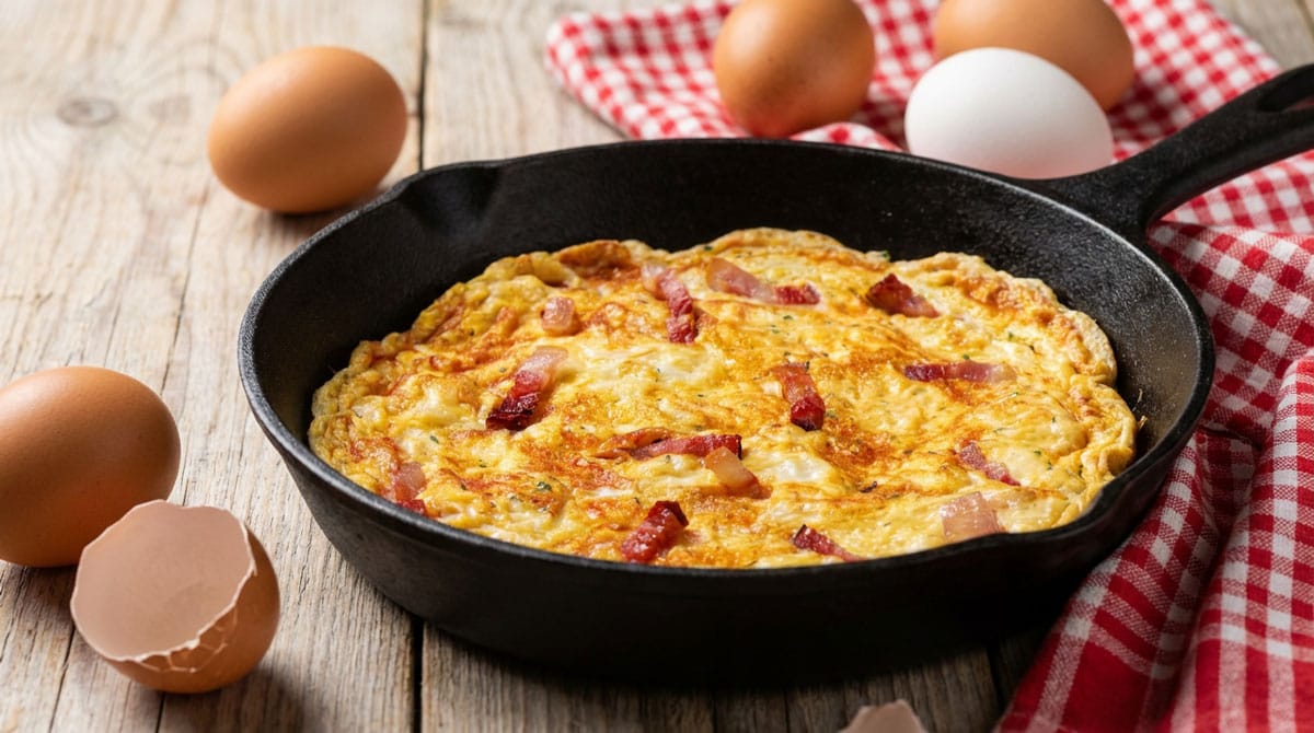 Omelette au lard