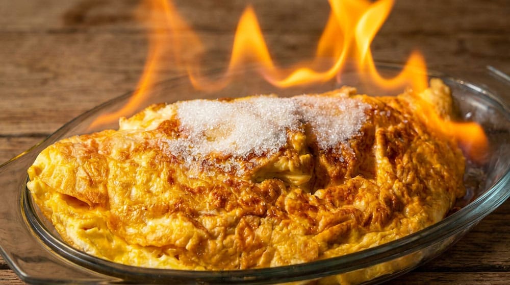 Omelette flambée