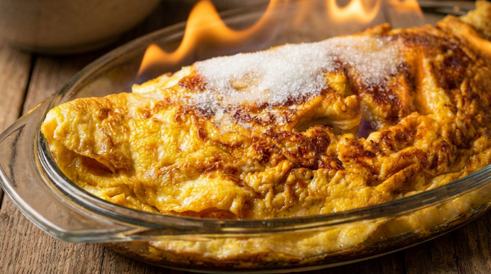 Omelette flambée