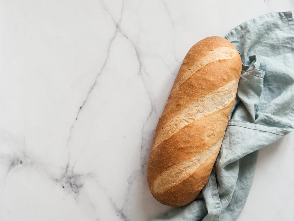 British White Bloomer or Baton loaf bread