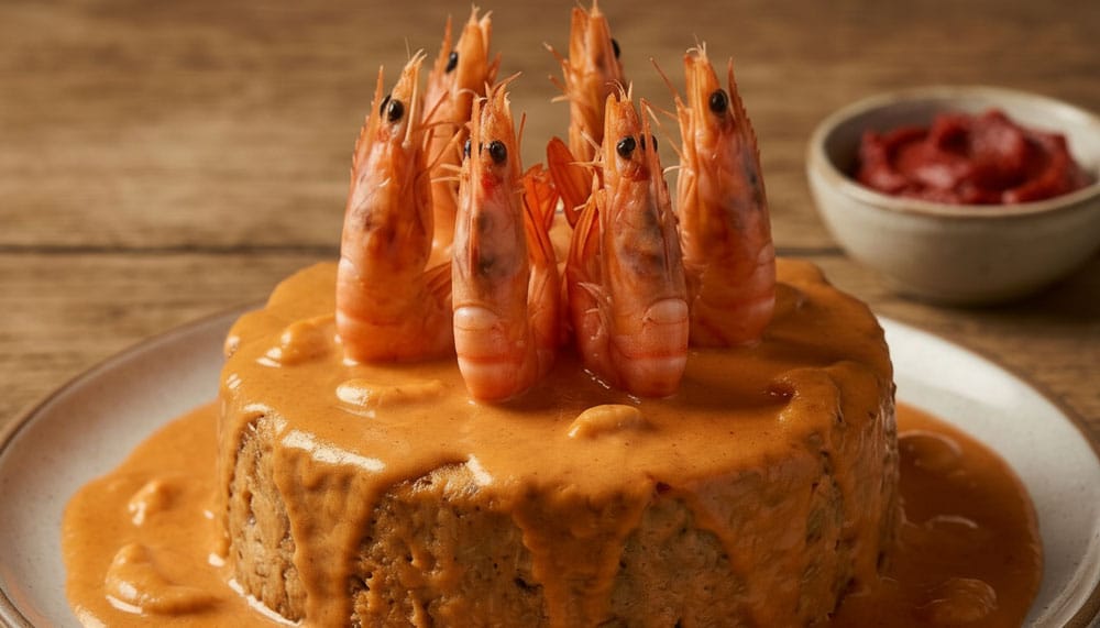 Pain de poisson sauce crevette