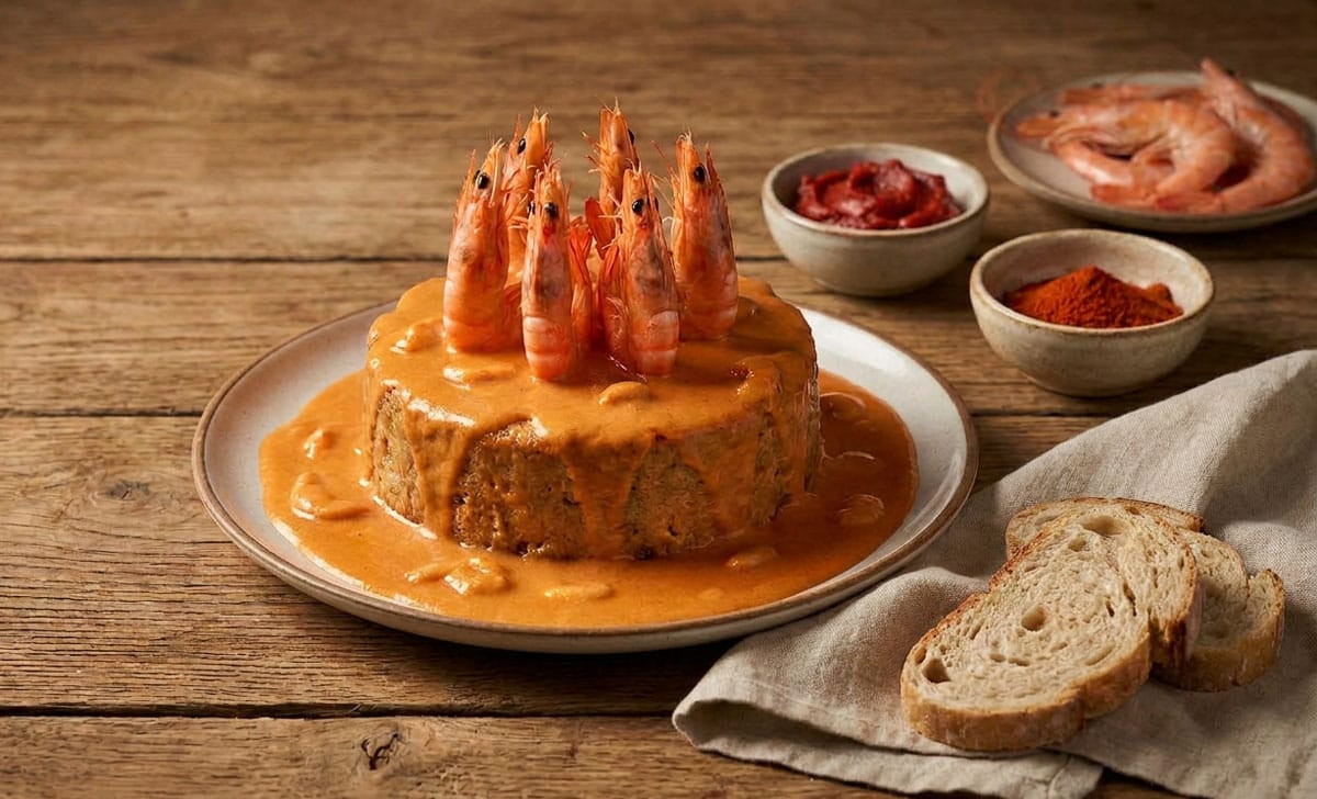 Pain de poisson sauce crevette