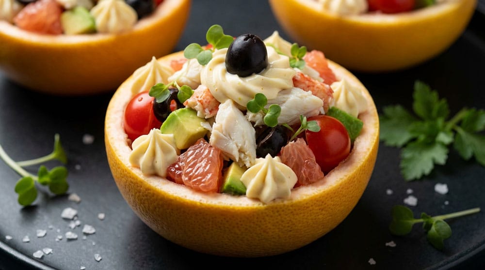 Pamplemousses au crabe