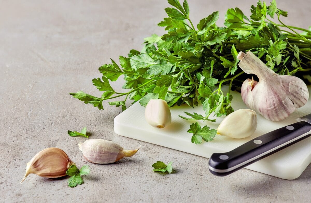 Parsley and garlic