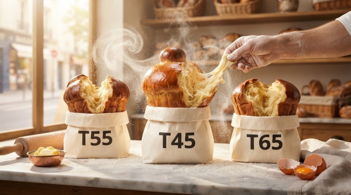 Quelle farine pour brioche : le verdict T45, T55 ou T65 testé