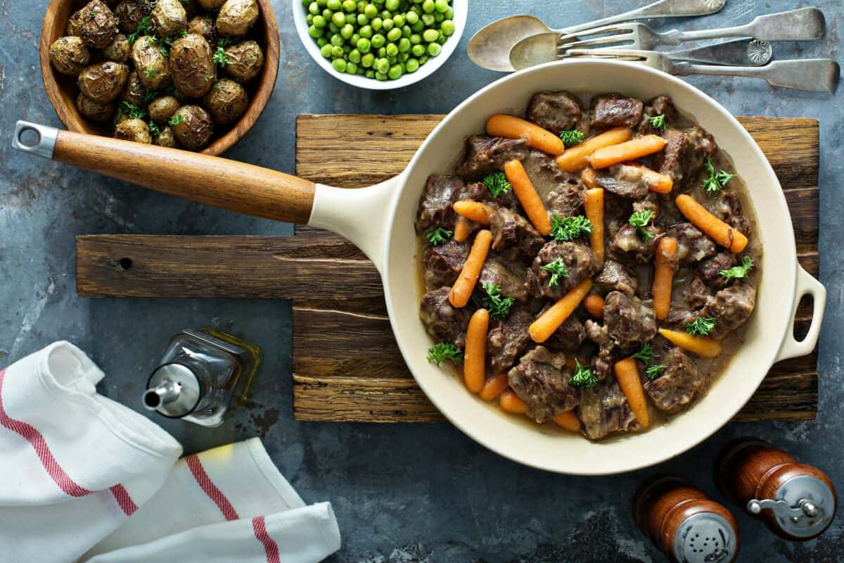 Ragoût de bœuf aux carottes et au persil