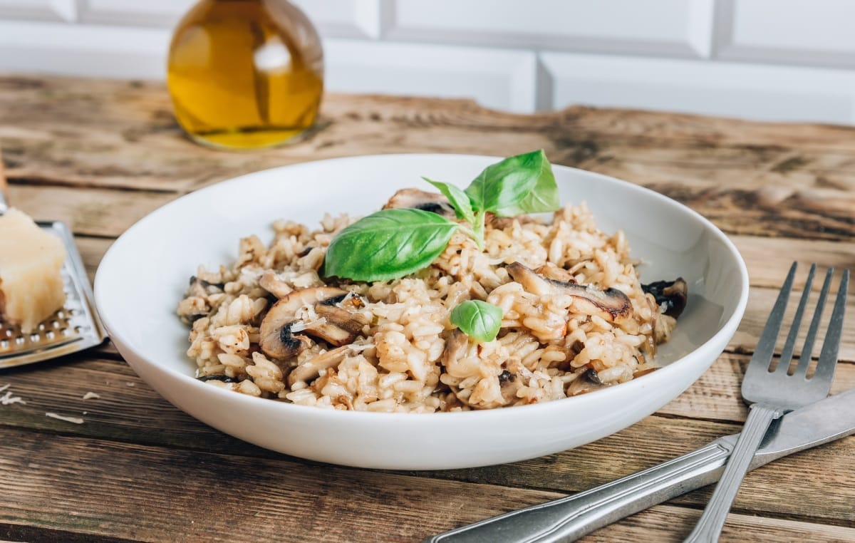 Risotto italien aux champignons
