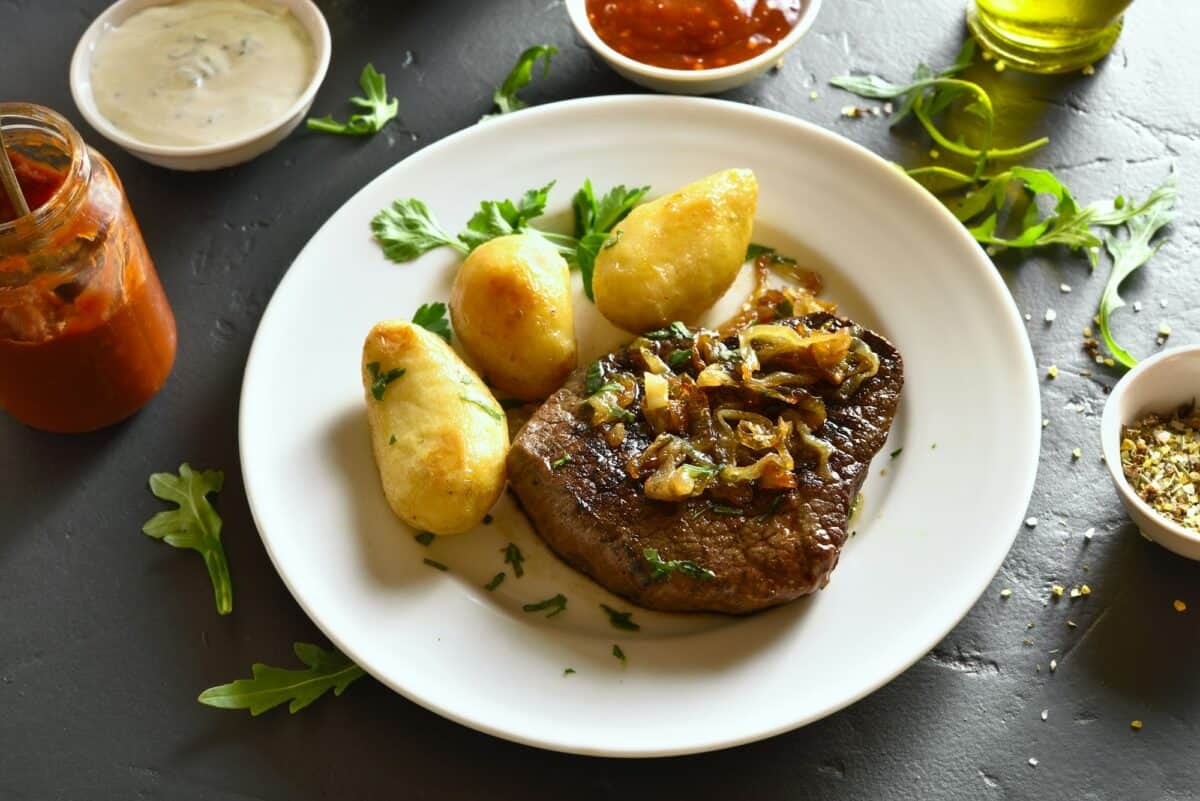 Roast beef with potato