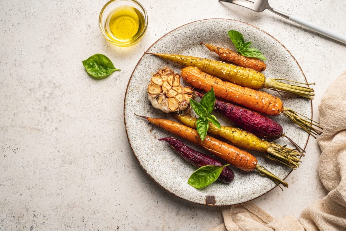 Roasted young carrot