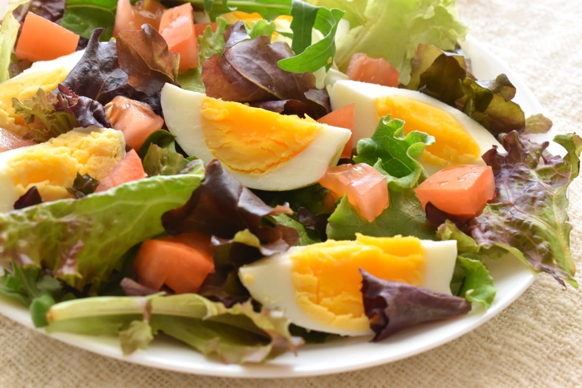 Oeufs durs en salade