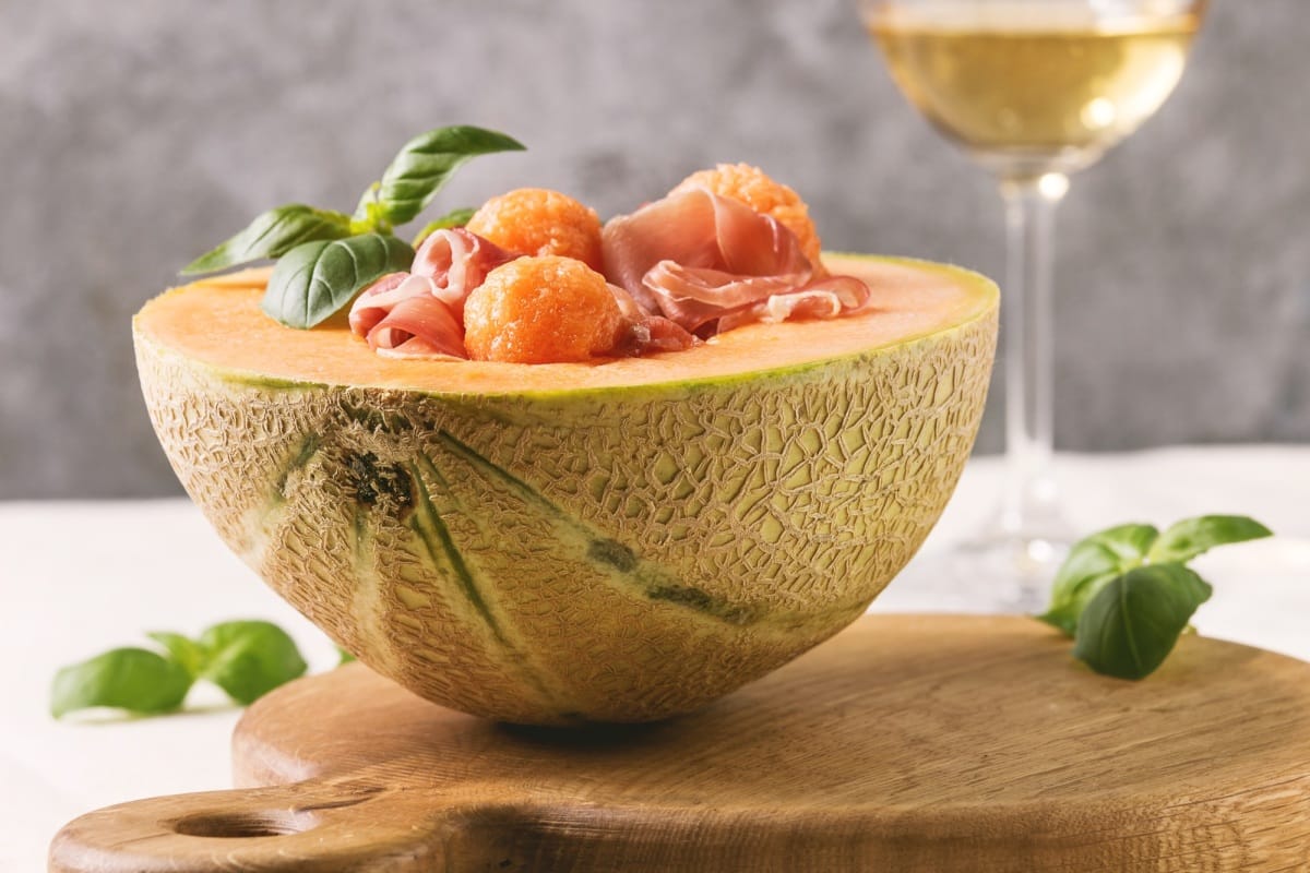 Salade de melon et de jambon