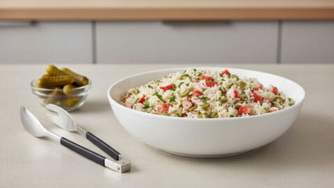 Salade de riz au crabe