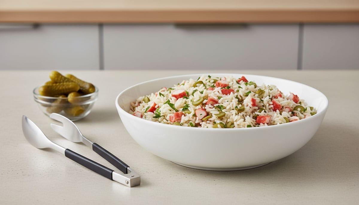 Salade de riz au crabe