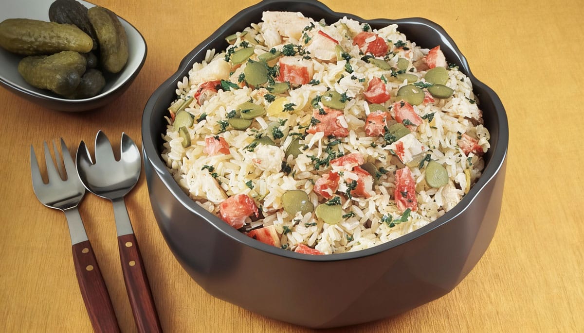 Salade de riz au crabe