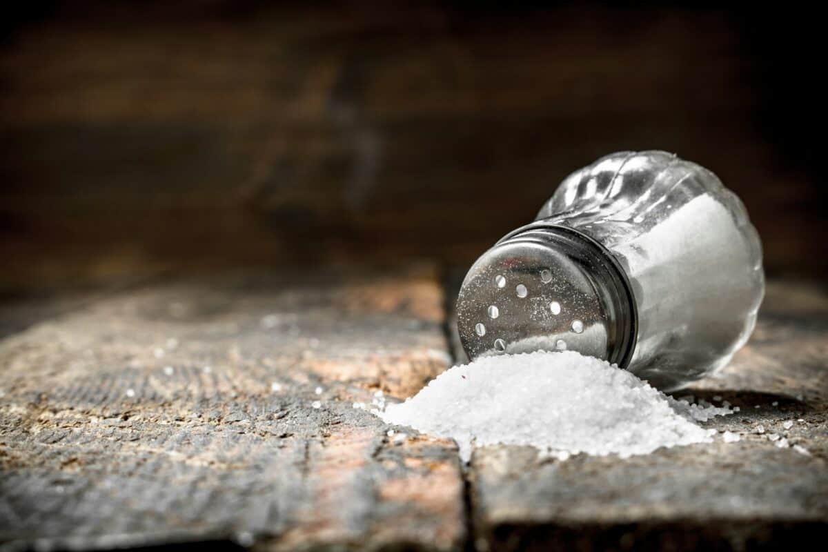 Salt in saltcellar.