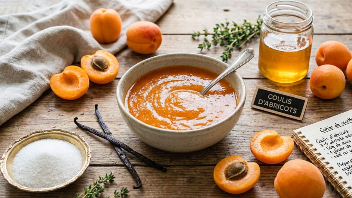 Sauce coulis aux abricots