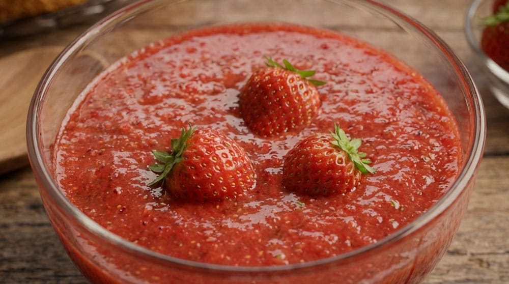 Sauce coulis aux fraises