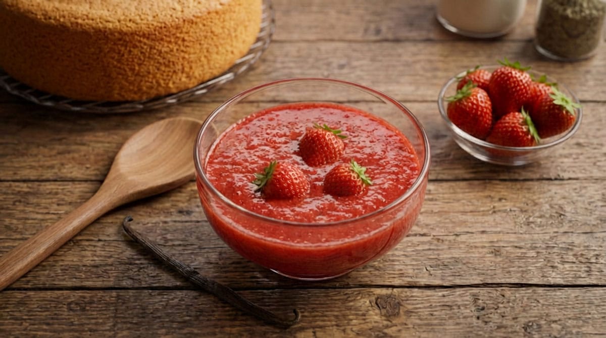 Sauce coulis aux fraises
