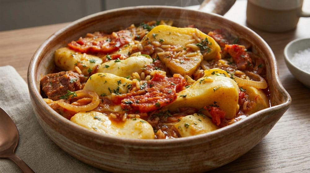 Sauté de porc aux pâtissons