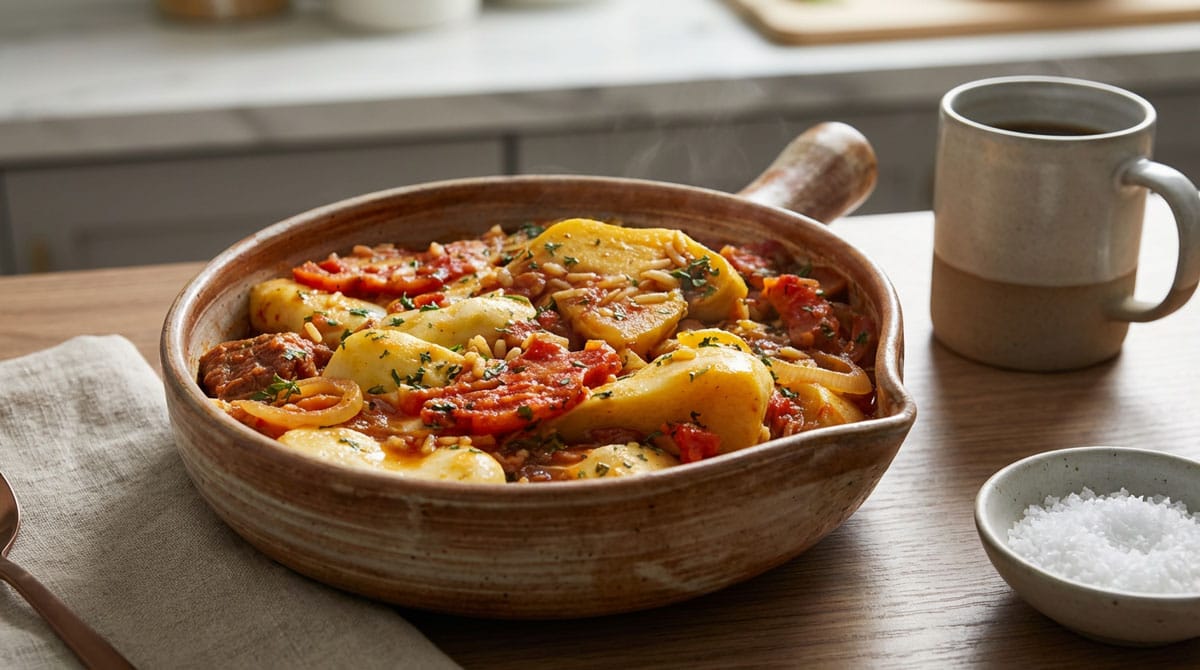 Sauté de porc aux pâtissons