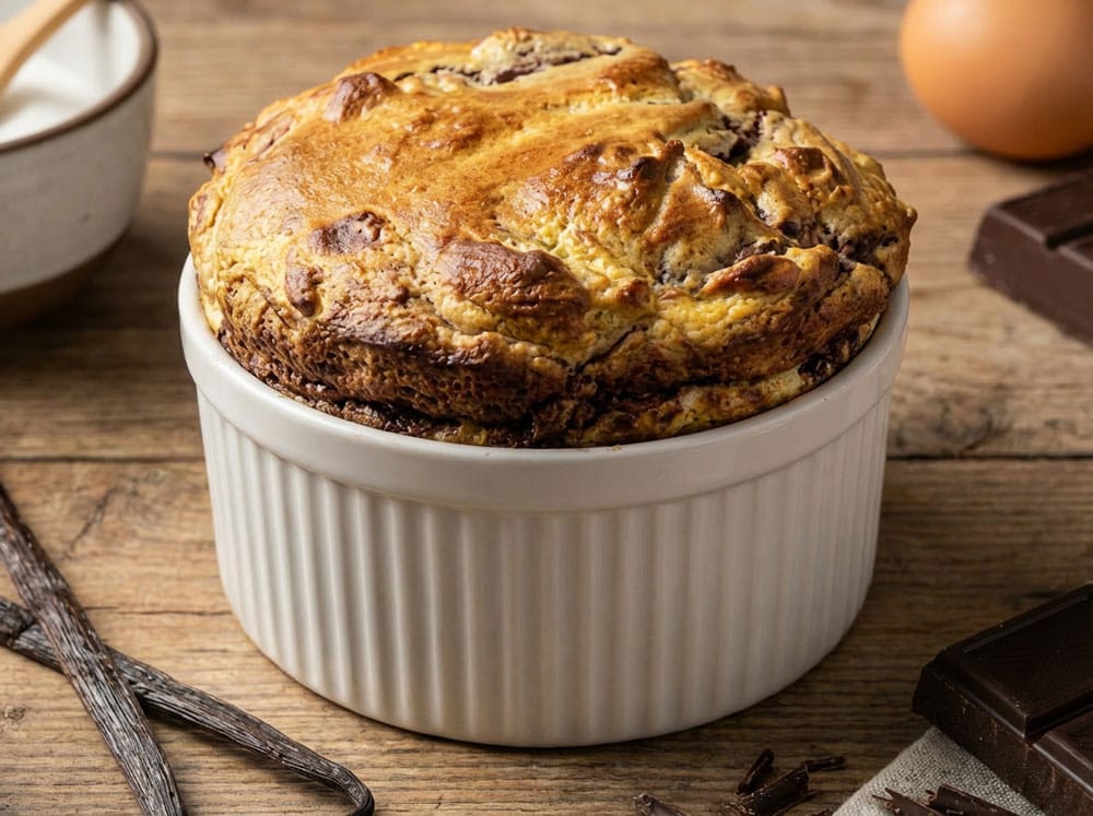 Soufflé à la vanille et au chocolat