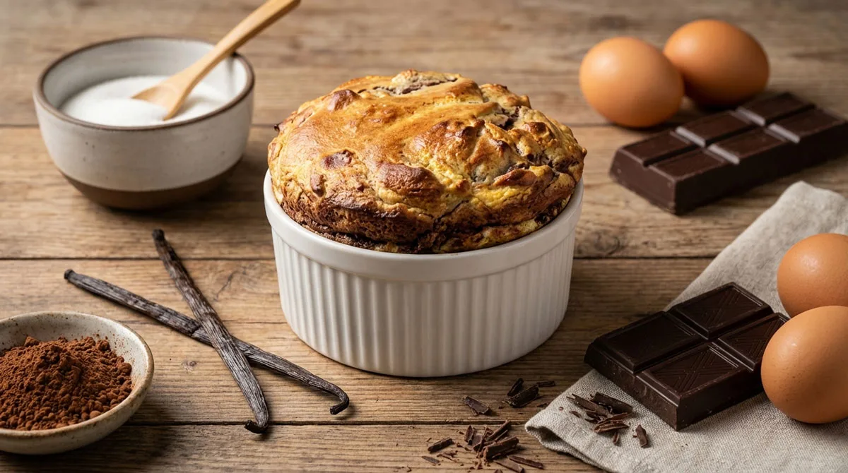 Soufflé à la vanille et au chocolat