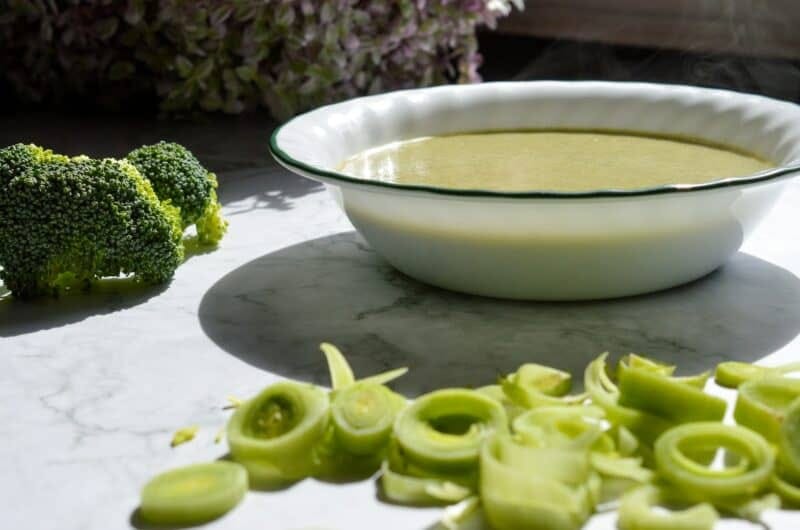 Recette de soupe de poireaux au bleu d'Auvergne