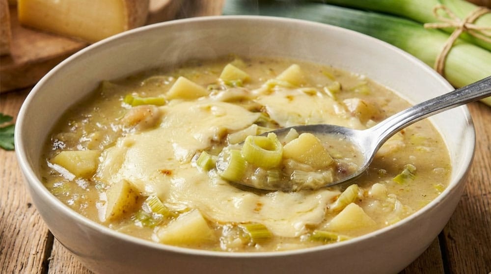 Soupe auvergnate au cantal