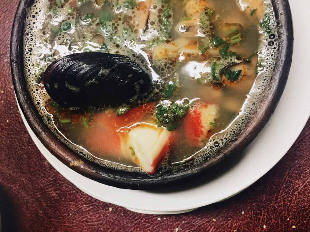 Soupe chilienne aux fruits de mer