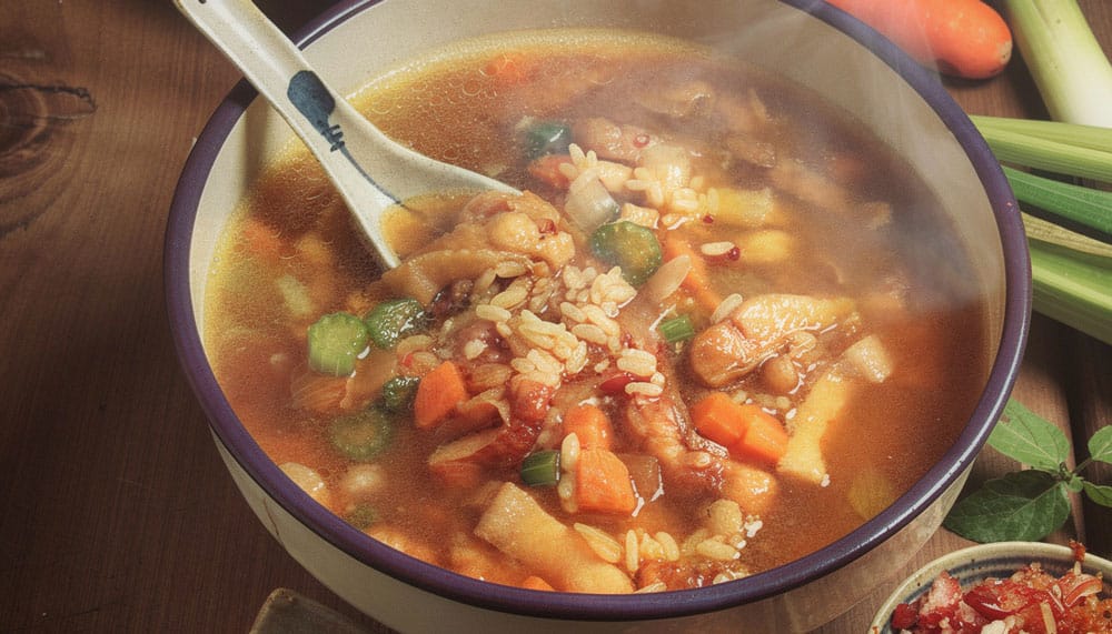 Soupe de filets de sole à la cantonaise