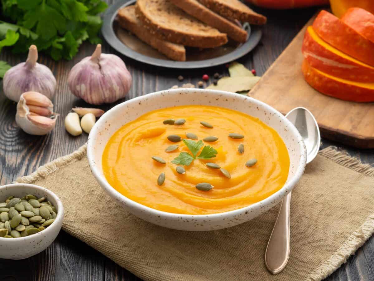 Velouté de potimarron et butternut