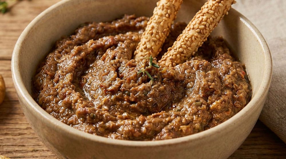 TAPENADE MAISON AUX OLIVES ET AUX FIGUES. APÉRITIF
