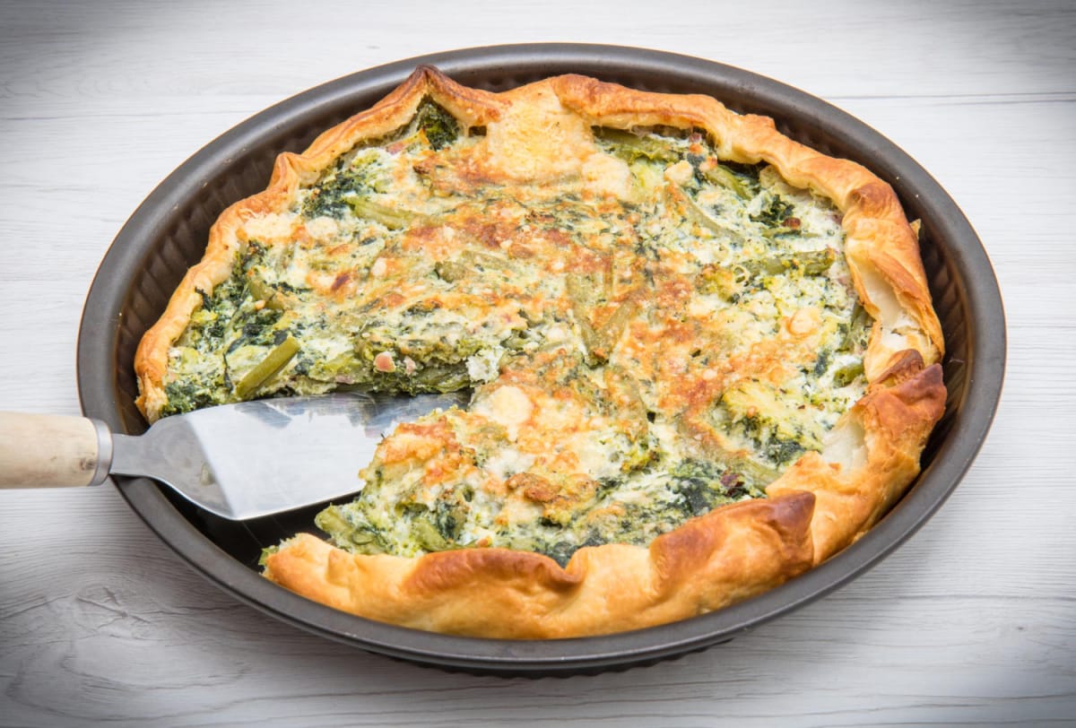 Tarte aux épinards et chèvre