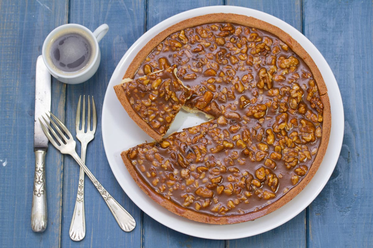 Tarte sablée aux noix