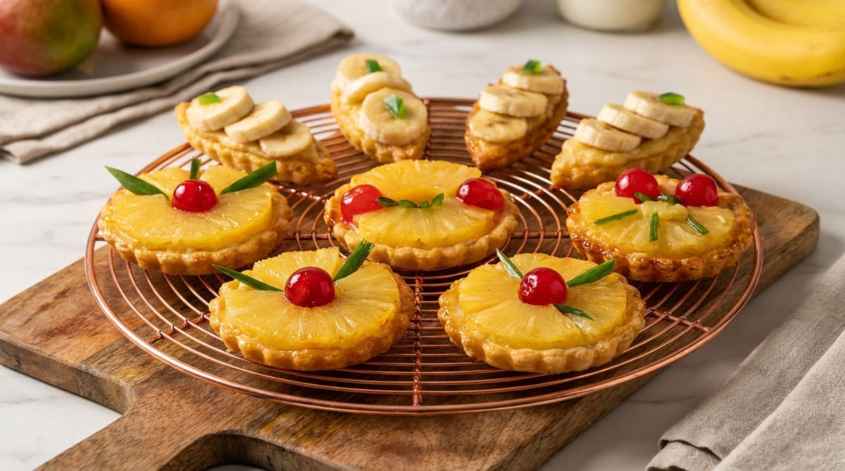 Tartelettes aux ananas et aux bananes