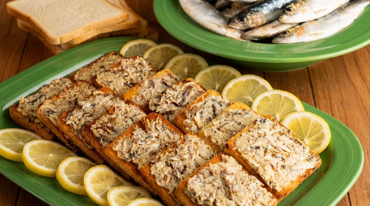 Toasts de pain de mie aux sardines
