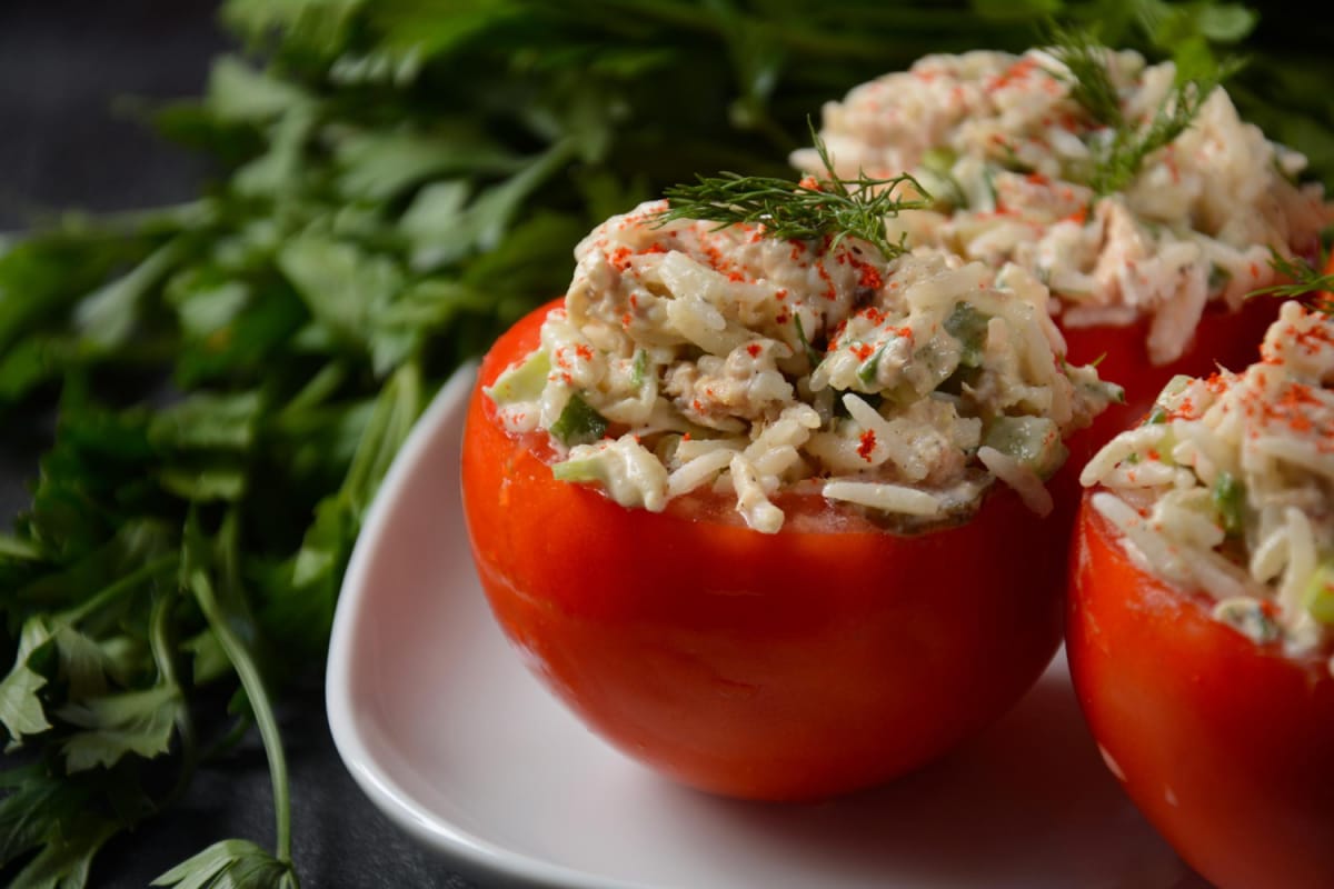 Tomates farcies sans viande
