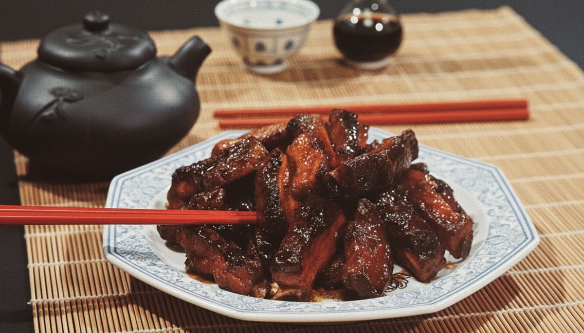 Travers de porc laqué à la chinoise