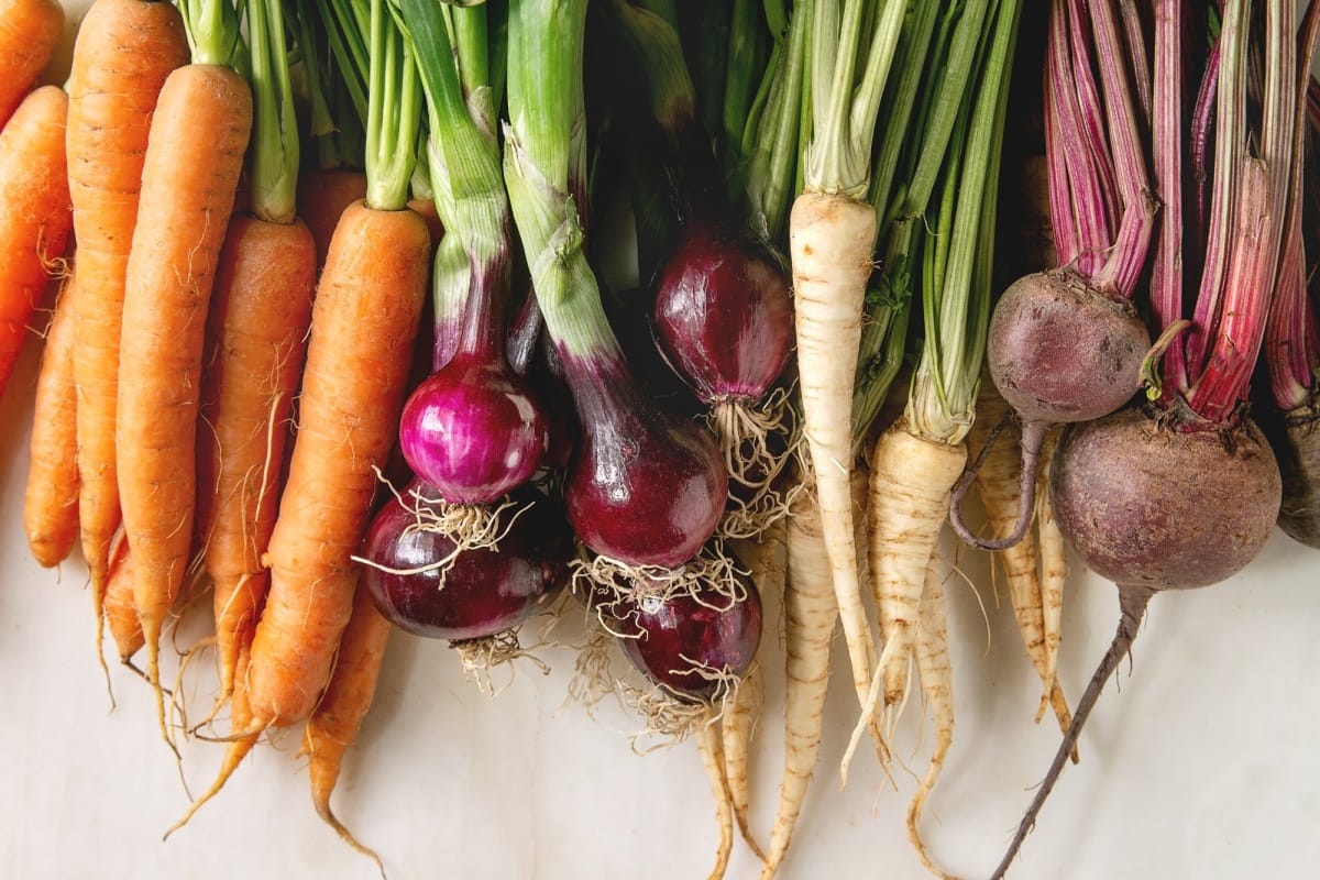 Variété de légumes-racines